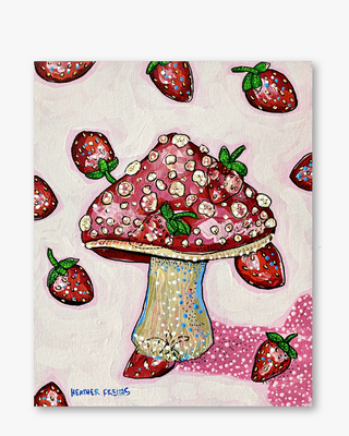 Strawberry Mushroom ( Original Painting )