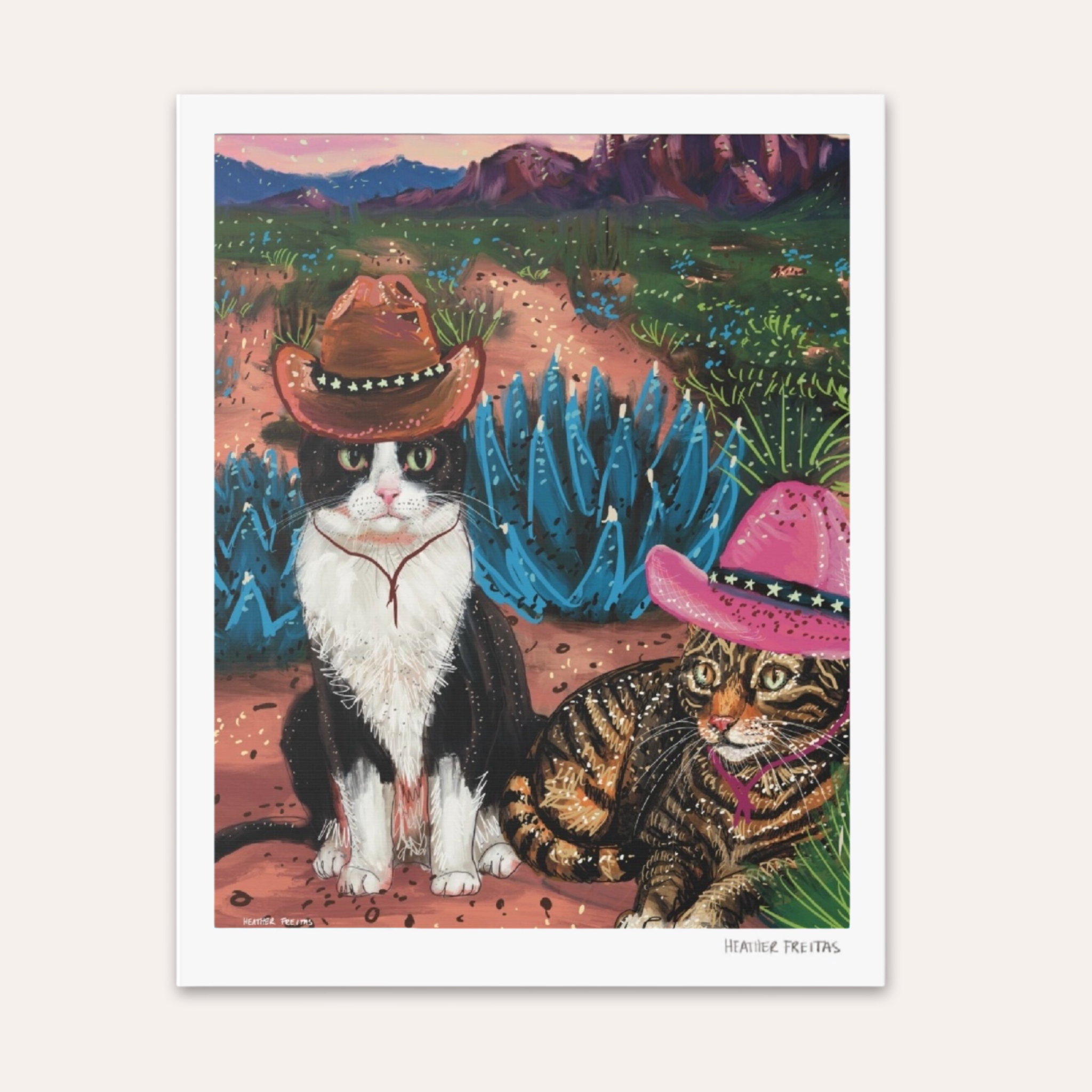 Cowboy Cats Fine Art Print