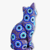 Amethyst Evil Eye Crystal Cat Sculpture - Heather Freitas - fine art home deccor