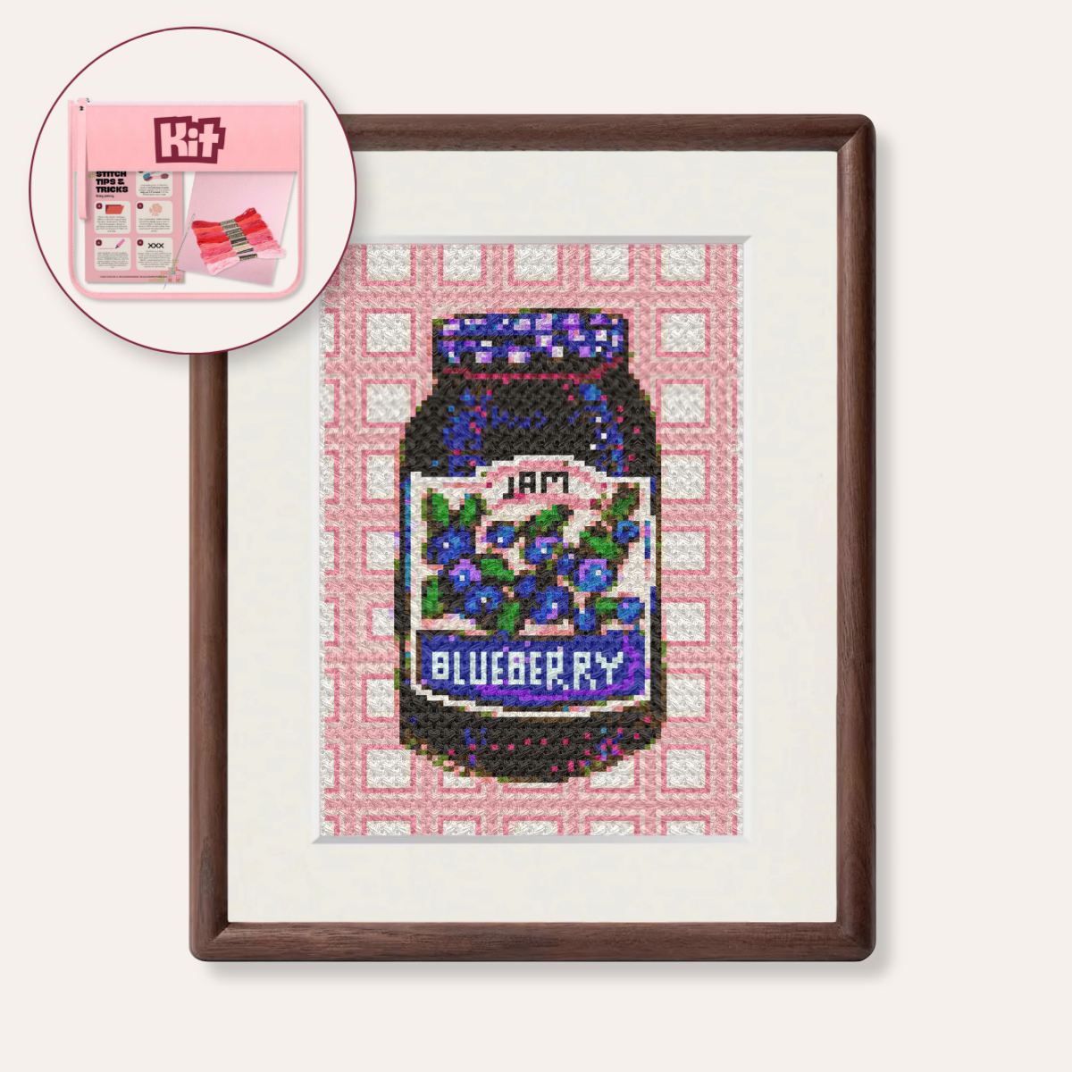 Blueberry Jam Counted Cross Stitch Kit