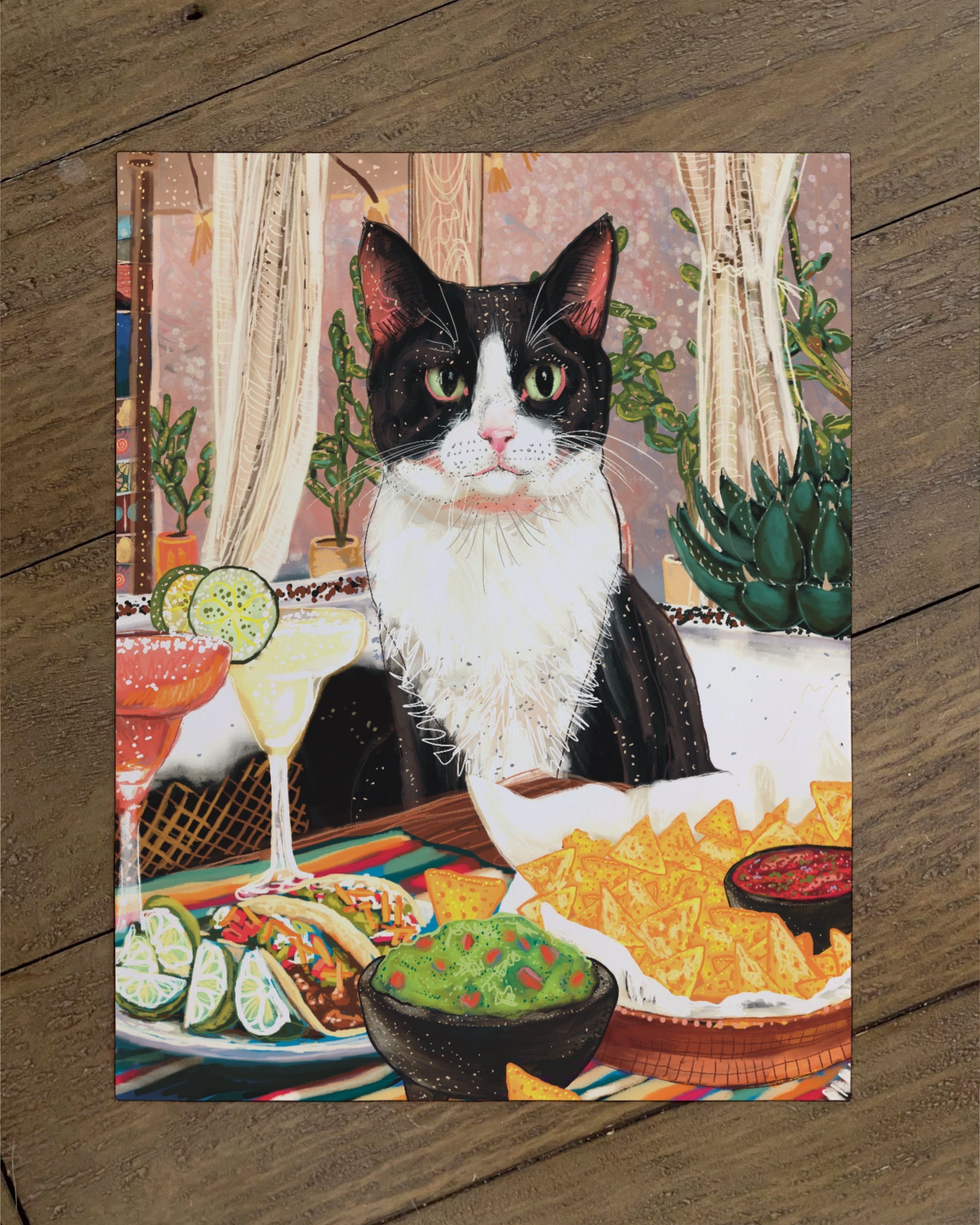 Tuxedo Cat / Build Your Own Fancy Feast Cat Paper Print