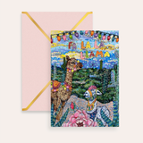 Fa La La Llama Fine Art Greeting Card