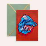 Blue Betta Fine Art Greeting Card