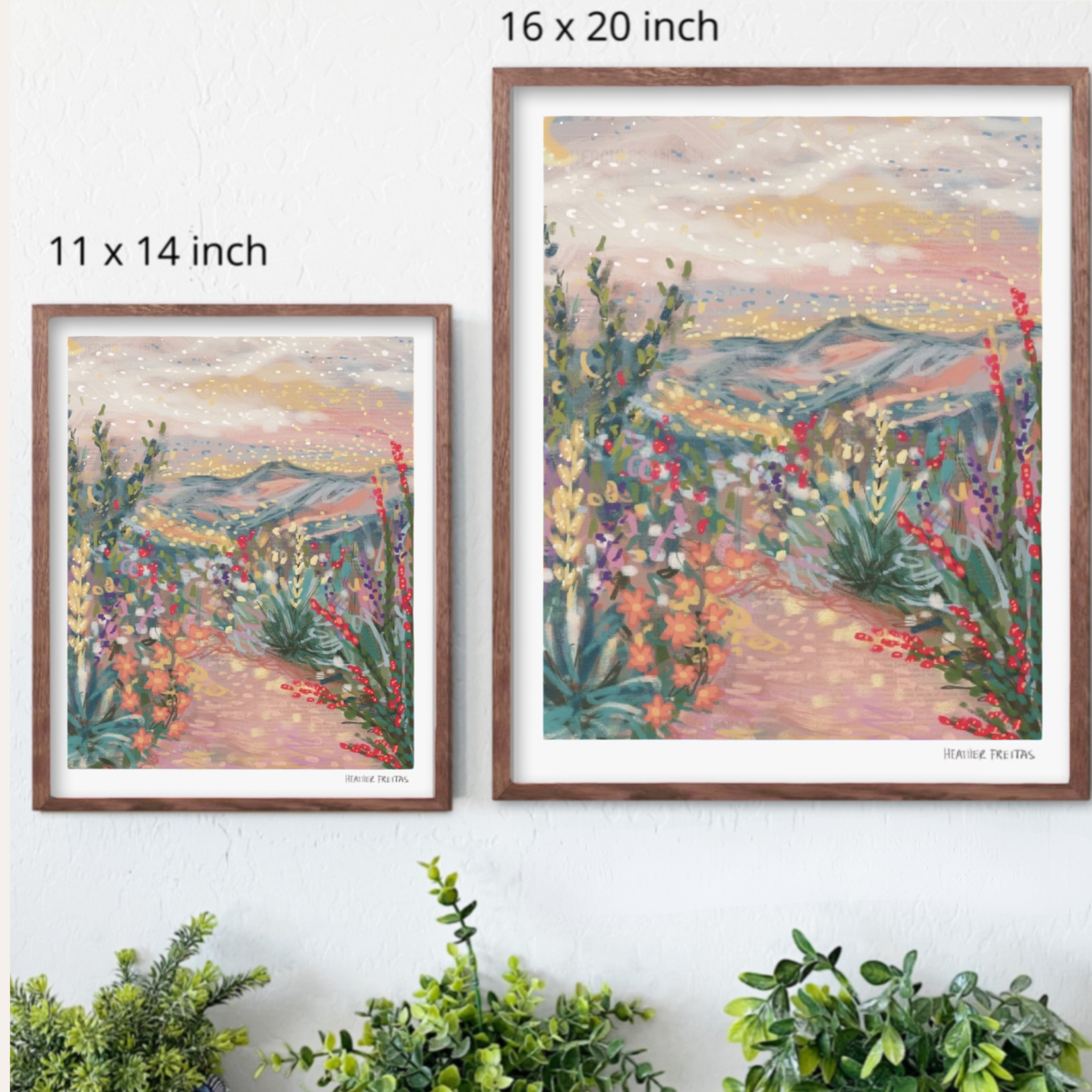 Pastel Desert Trail Fine Art Print