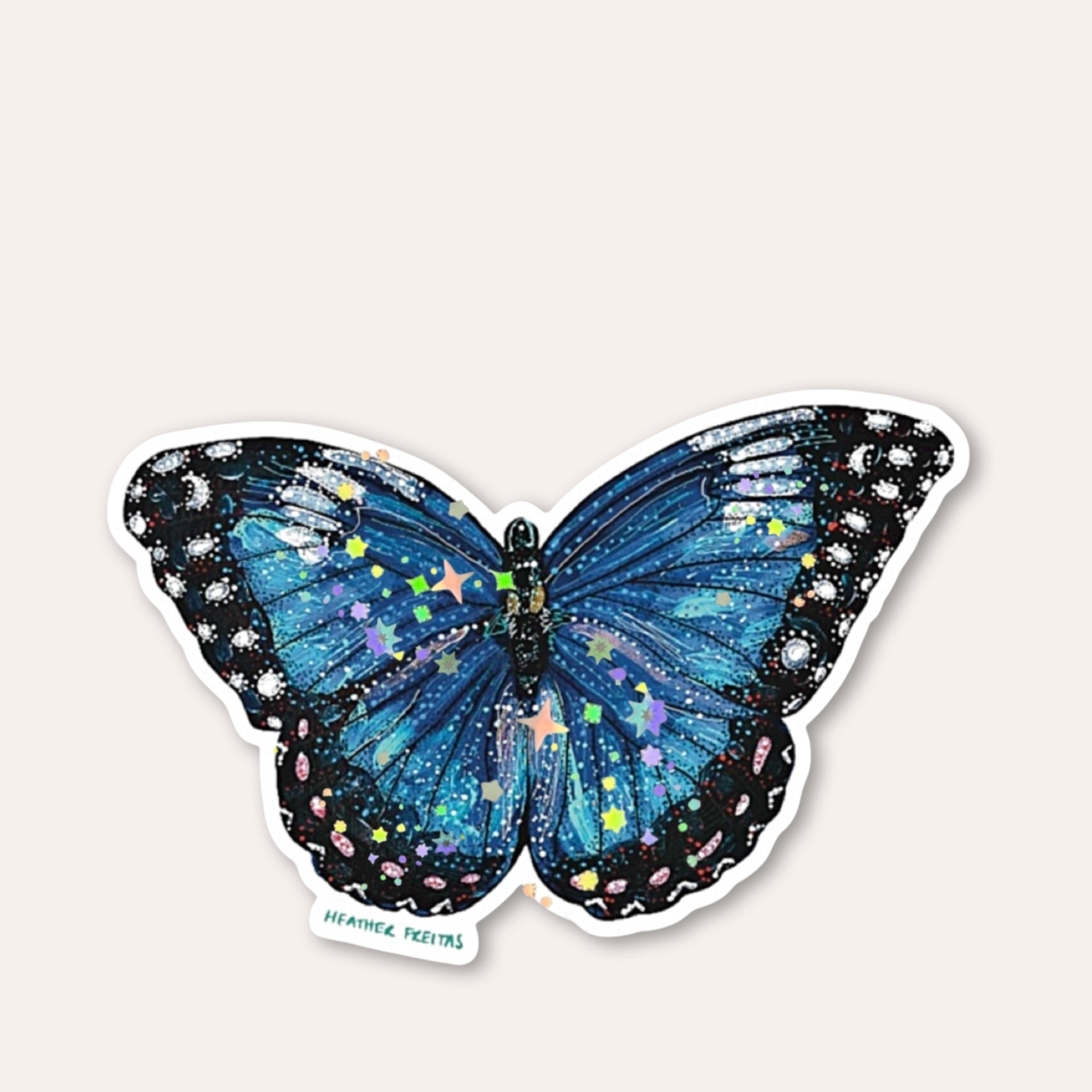 Blue Butterfly Sticker