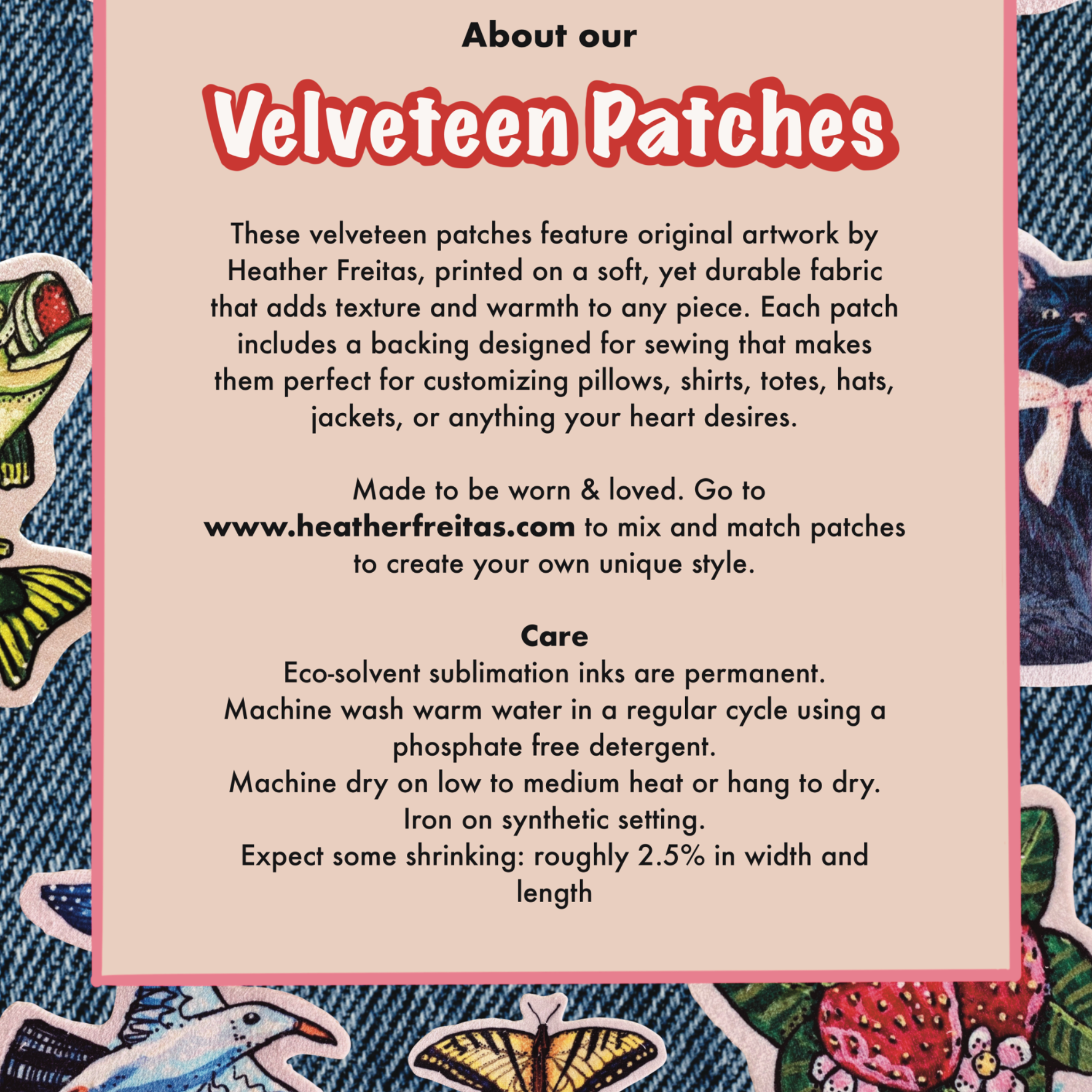 Opossum - Sew On Velveteen Patch