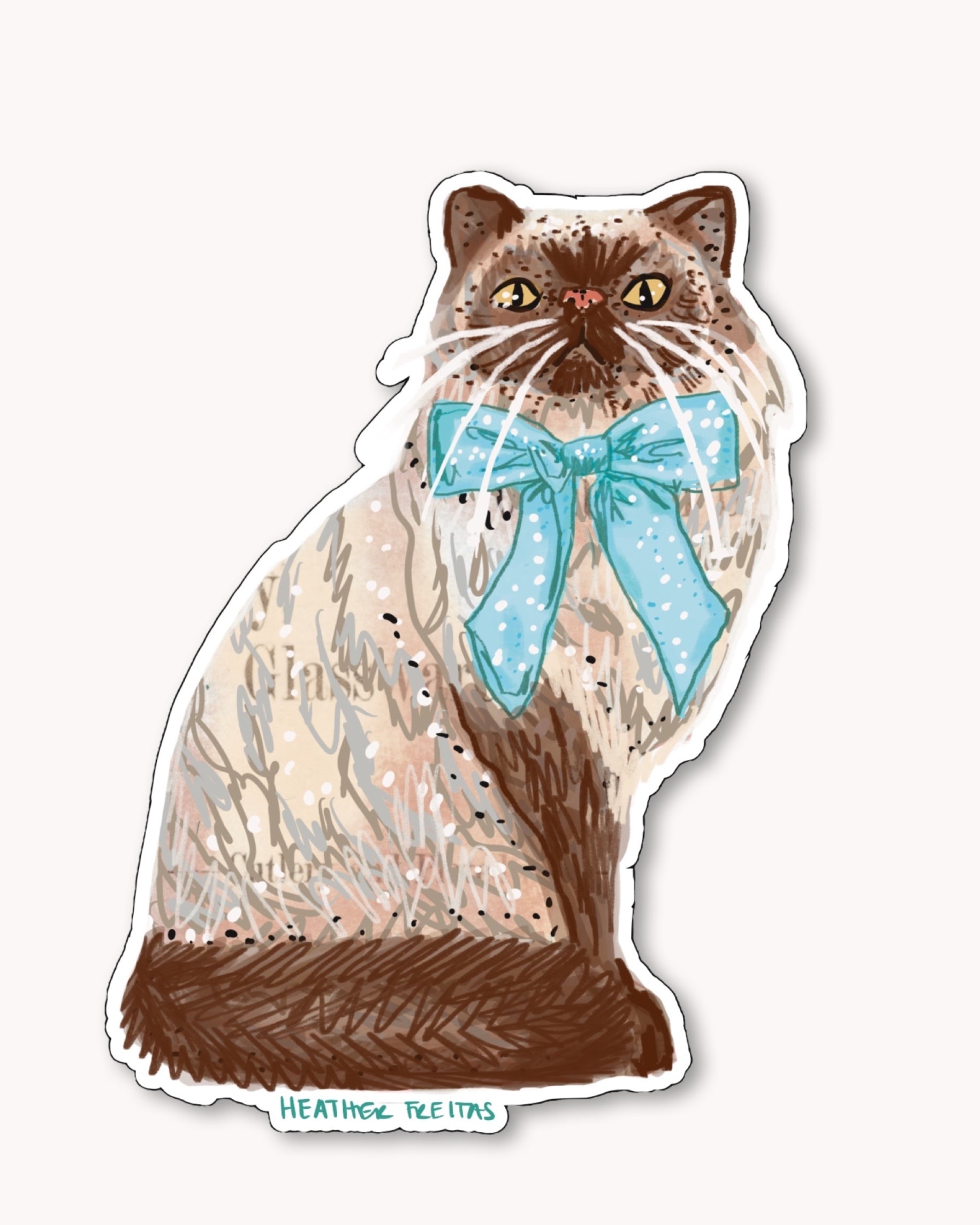 Seal Point Persain Cat Sticker