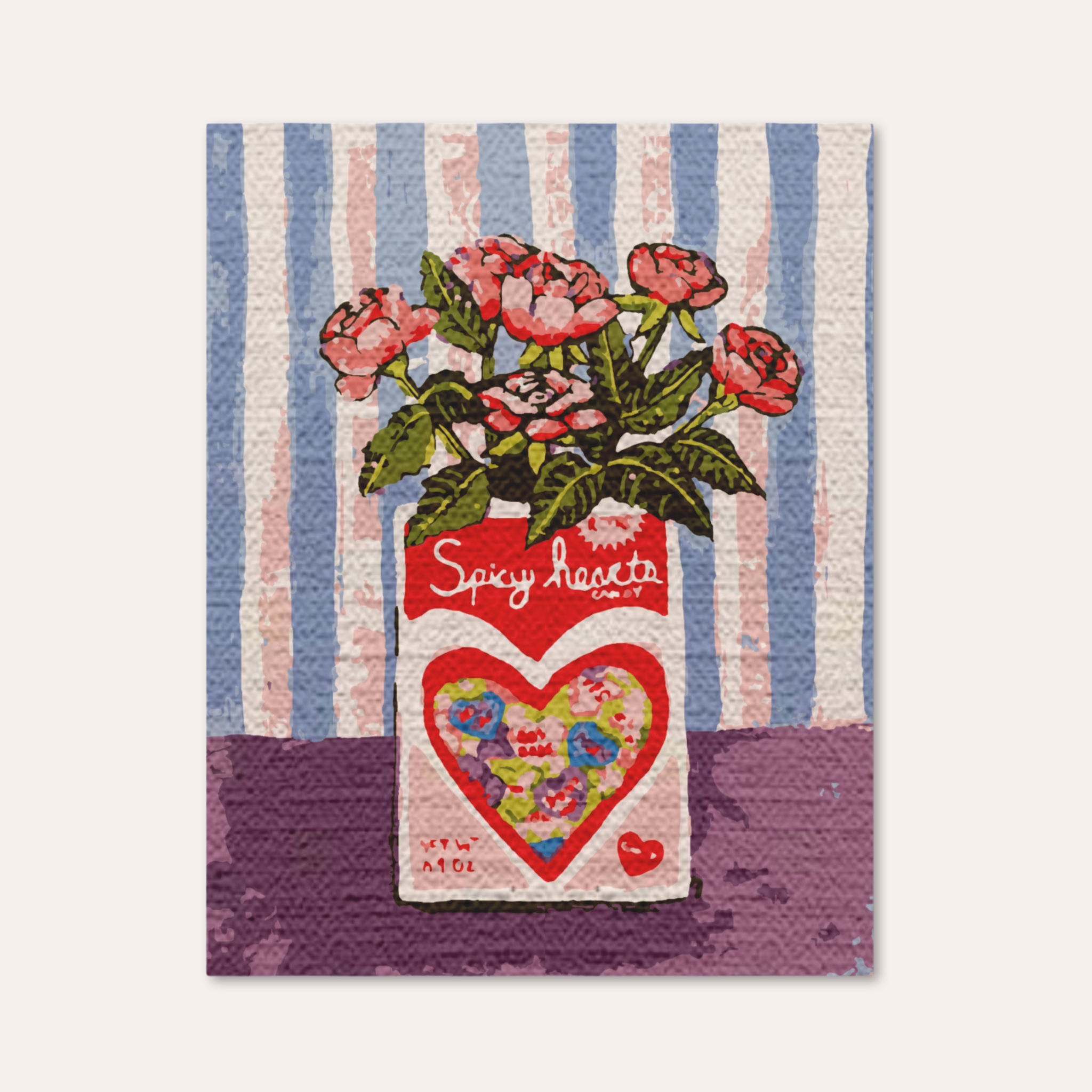 Spicy Hearts Bouquet - Paint by Numbers Kit
