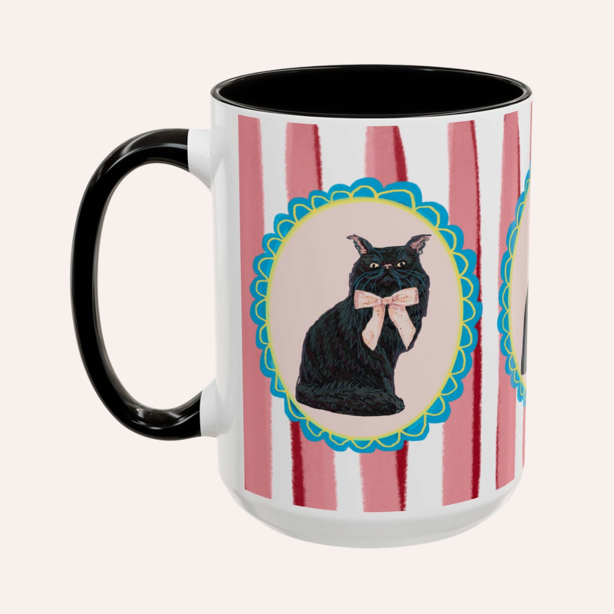 Black Persian Cat Coffee Mug 15oz