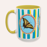 Yellow Butterfly Coffee Mug 15oz