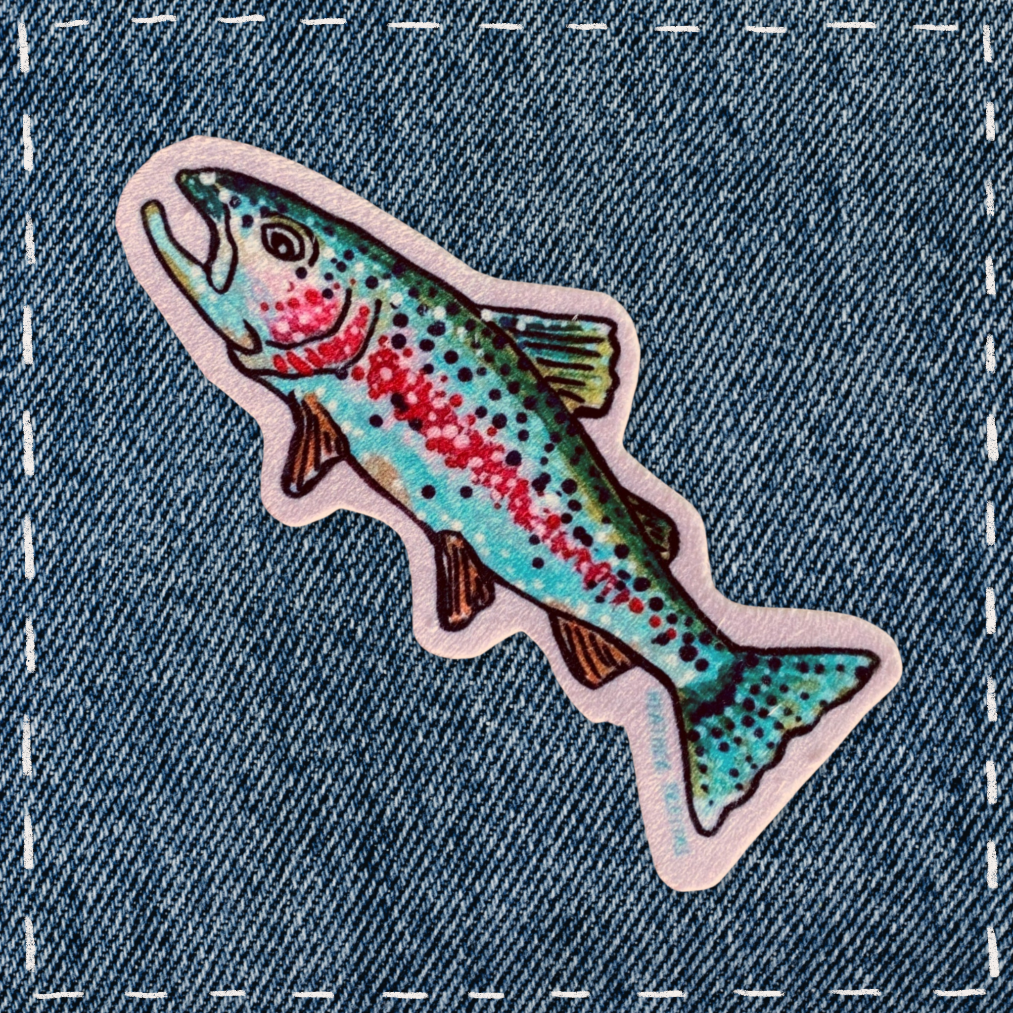 Rainbow Trout - Sew On Velveteen Patch
