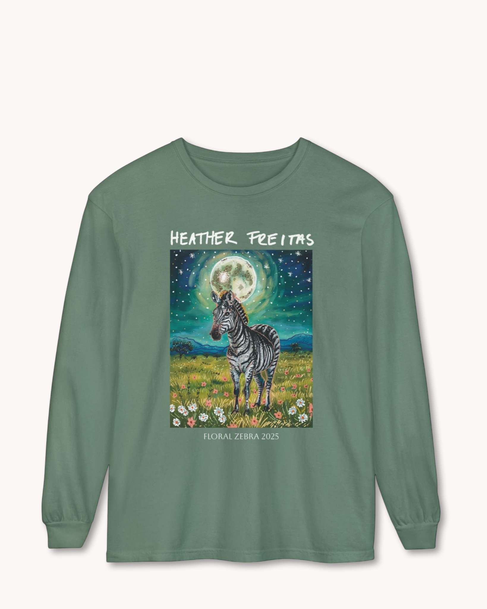 Floral Zebra Long Sleeve T-Shirt