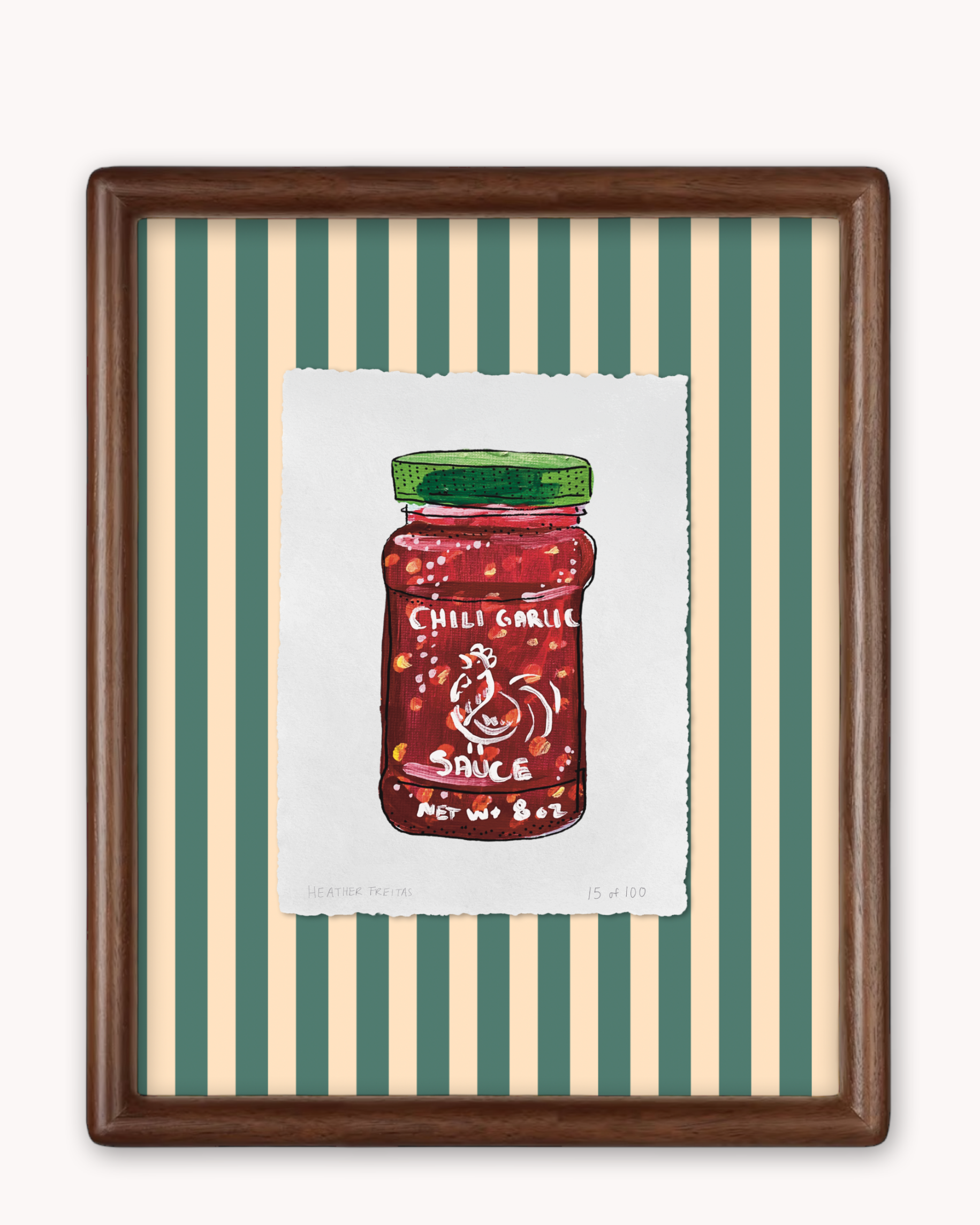 Chili Garlic Sauce Limited Edition Framed Print