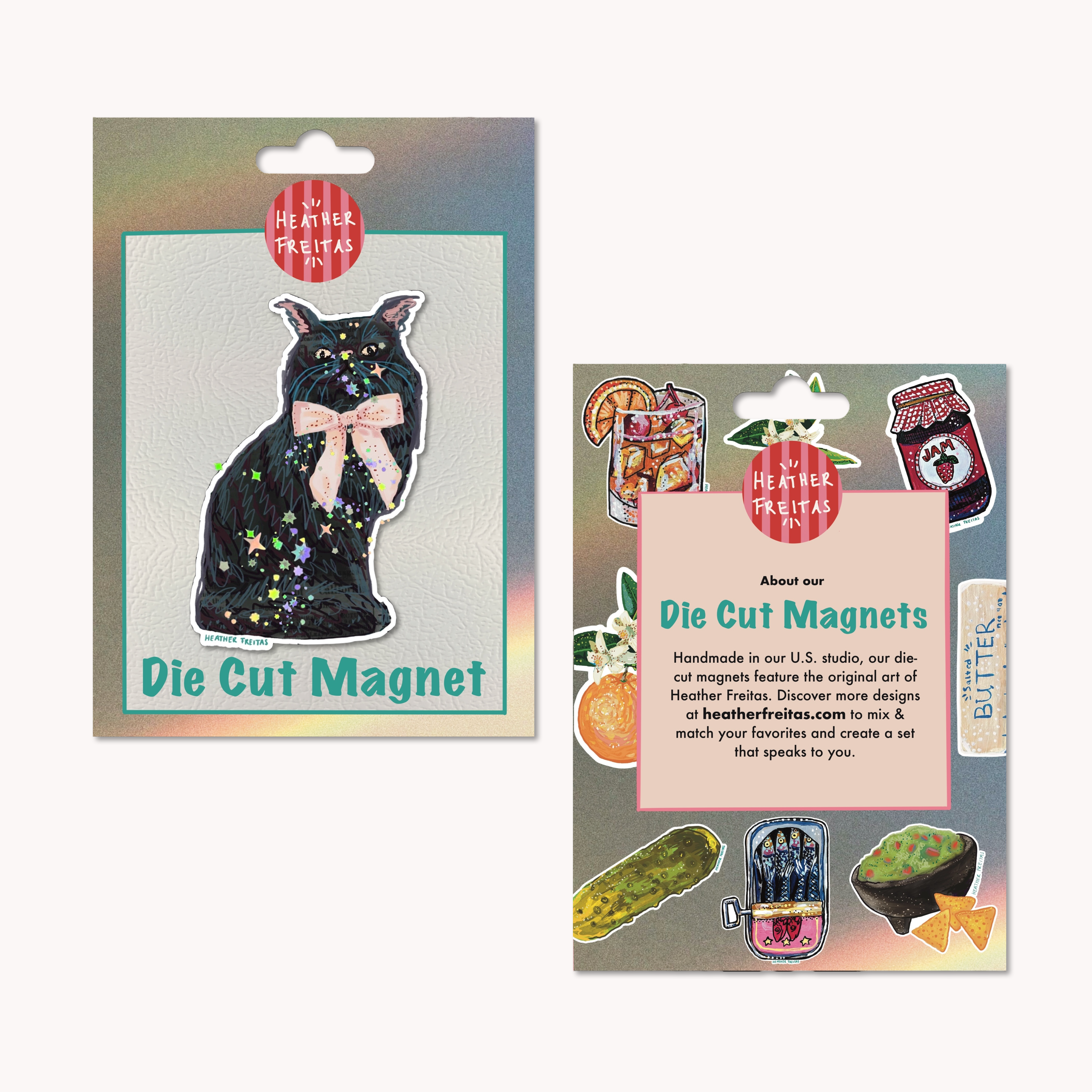 Black Persian Cat Magnet ( Die-Cut )