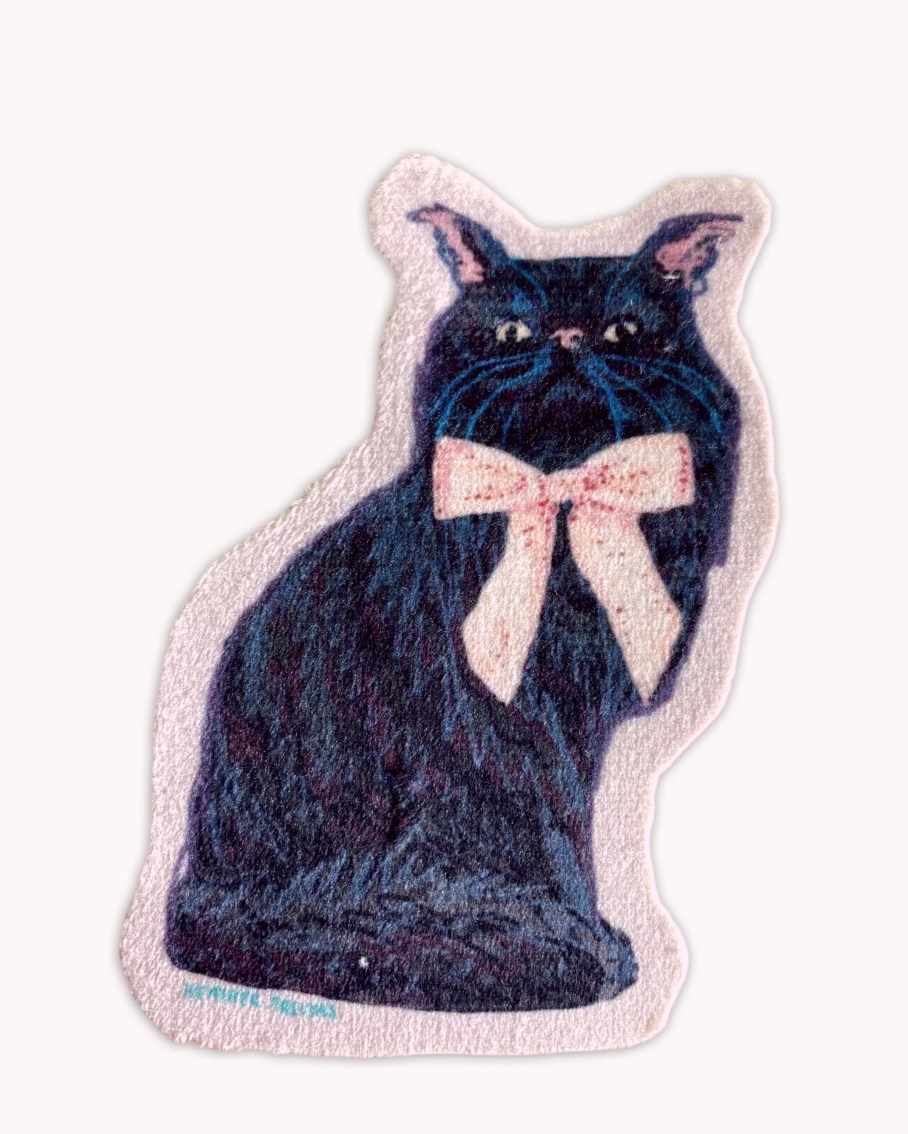 Black Persian Cat - Sew On Velveteen Patch