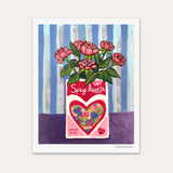 Spicy Hearts Bouquet Hand Signed Fine Art Print