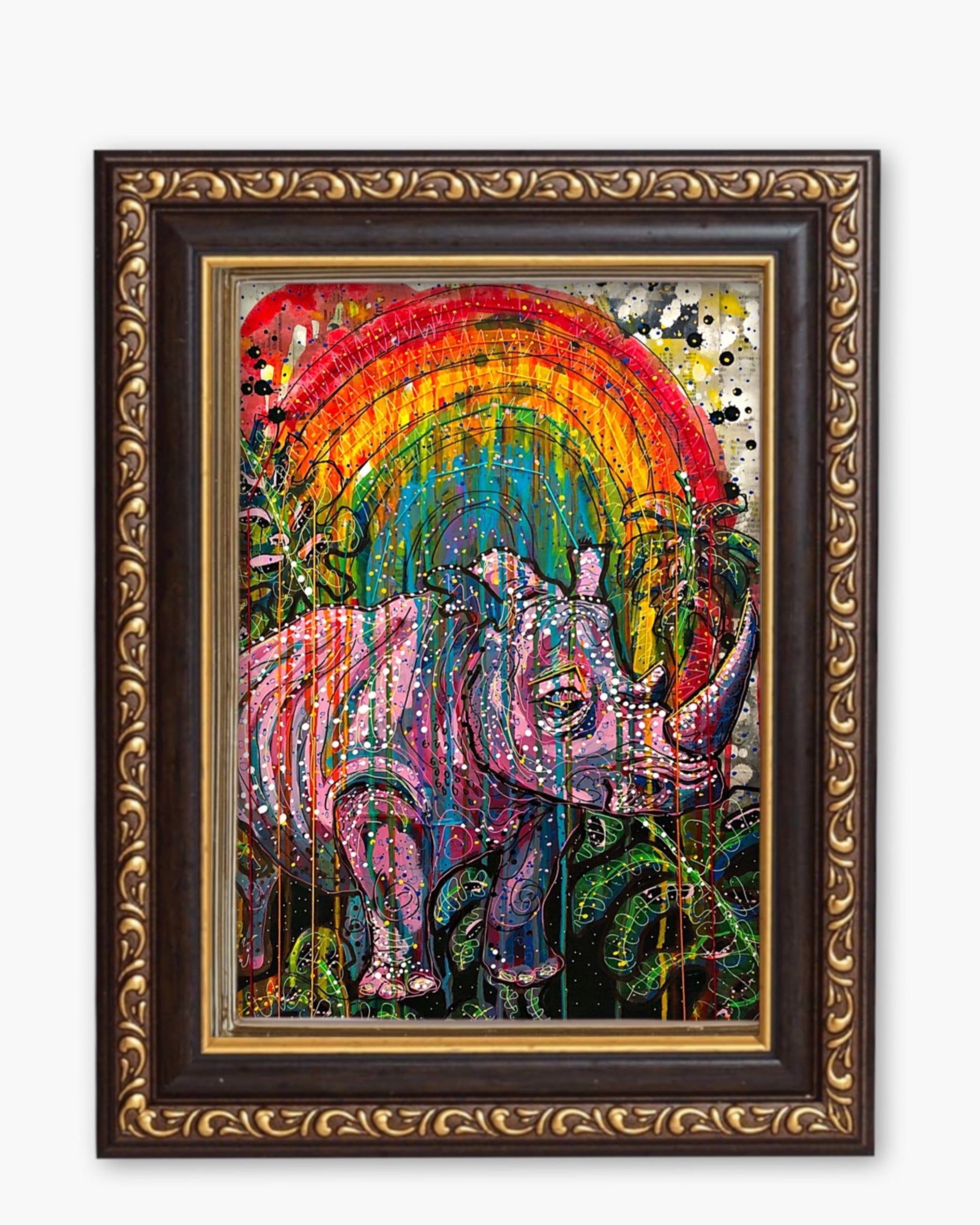 Save The Fat Unicorn Fine Art Magnet ( Large )