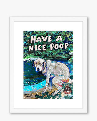 Have A Nice Poop Labrador Framed & Mounted Print - Heather Freitas - fine art home deccor