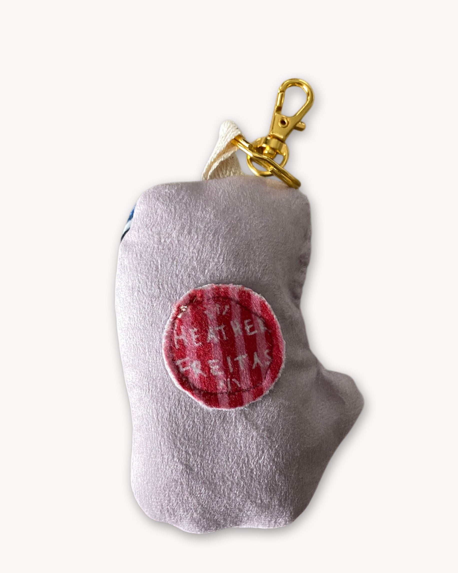 Sardines Faux Suede Plush Purse Charm