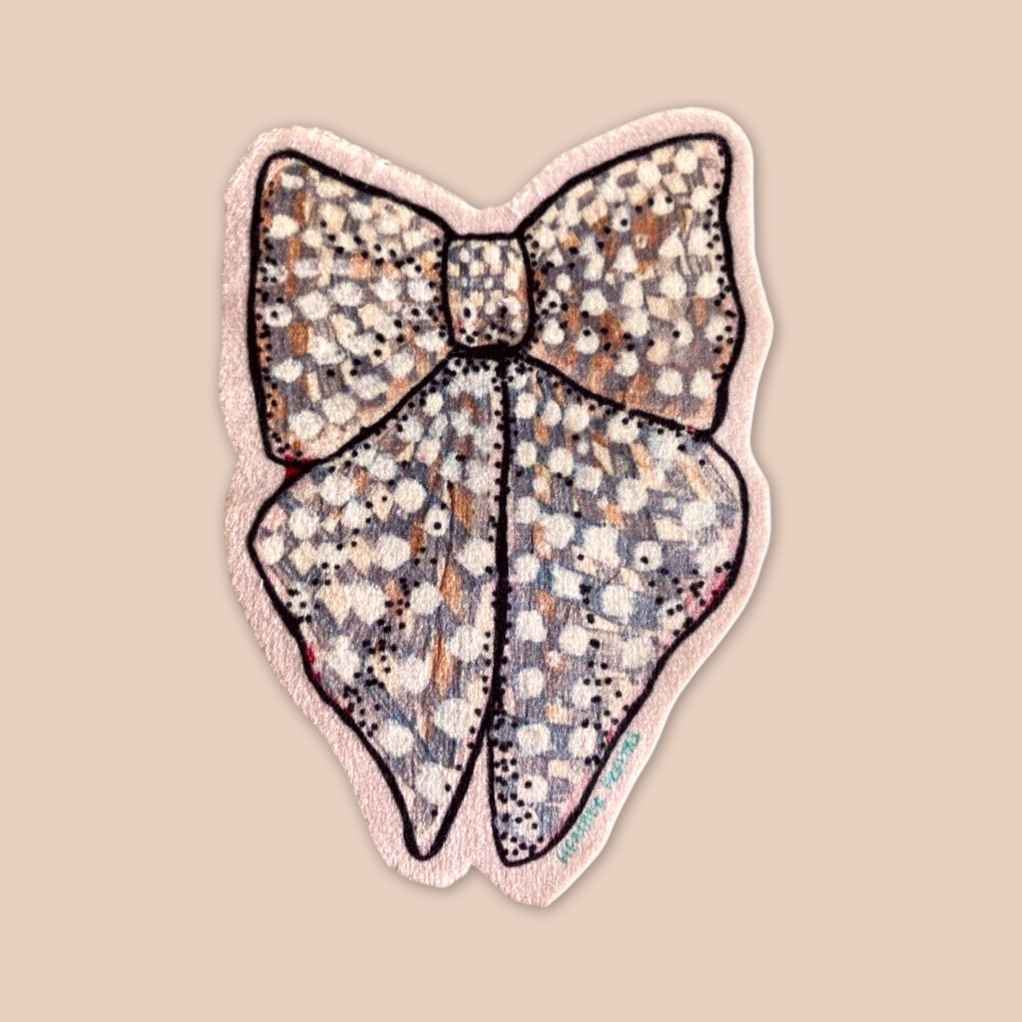 White Ribbon - Sew On Velveteen Patch