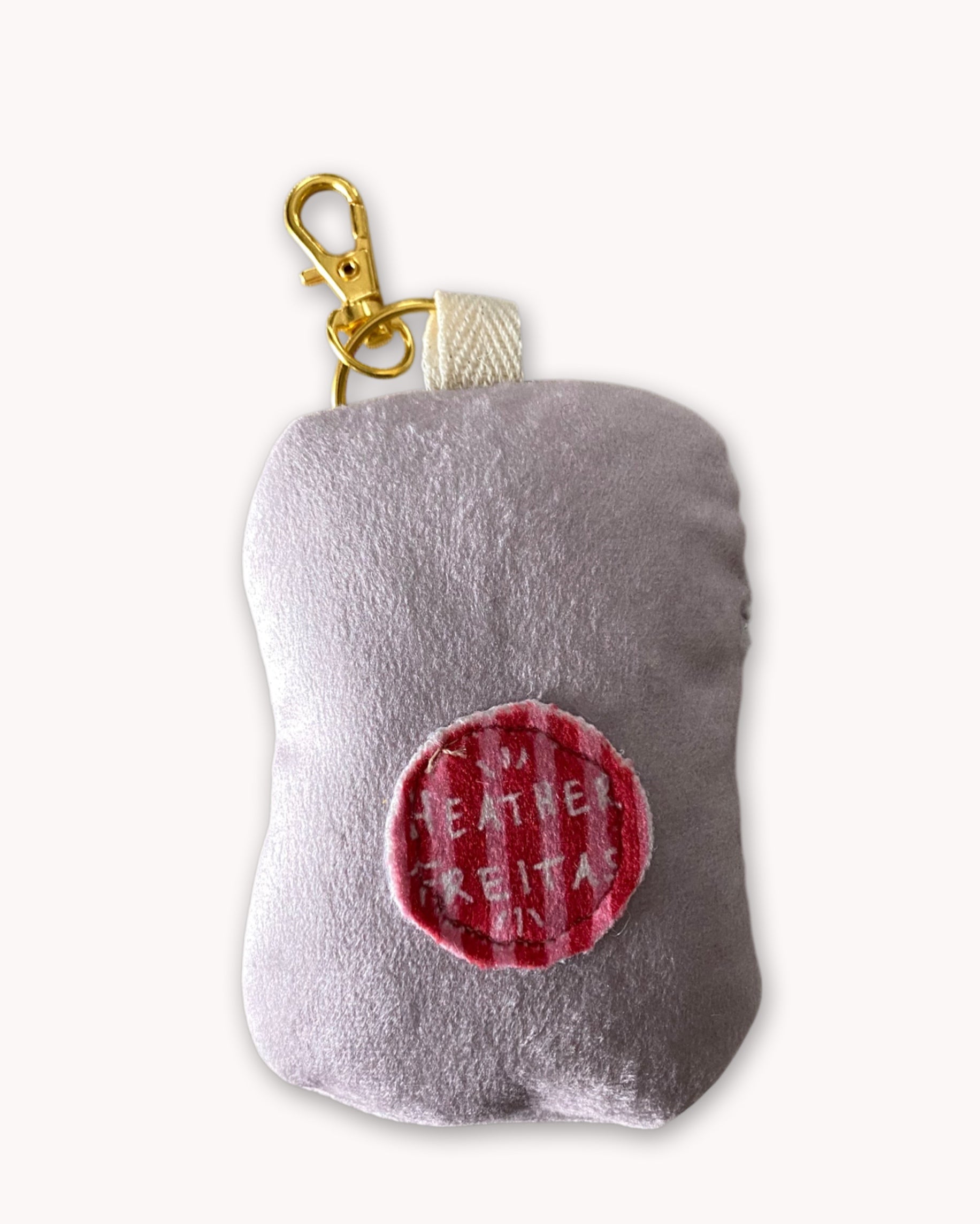 Salt Cone Faux Suede Plush Purse Charm