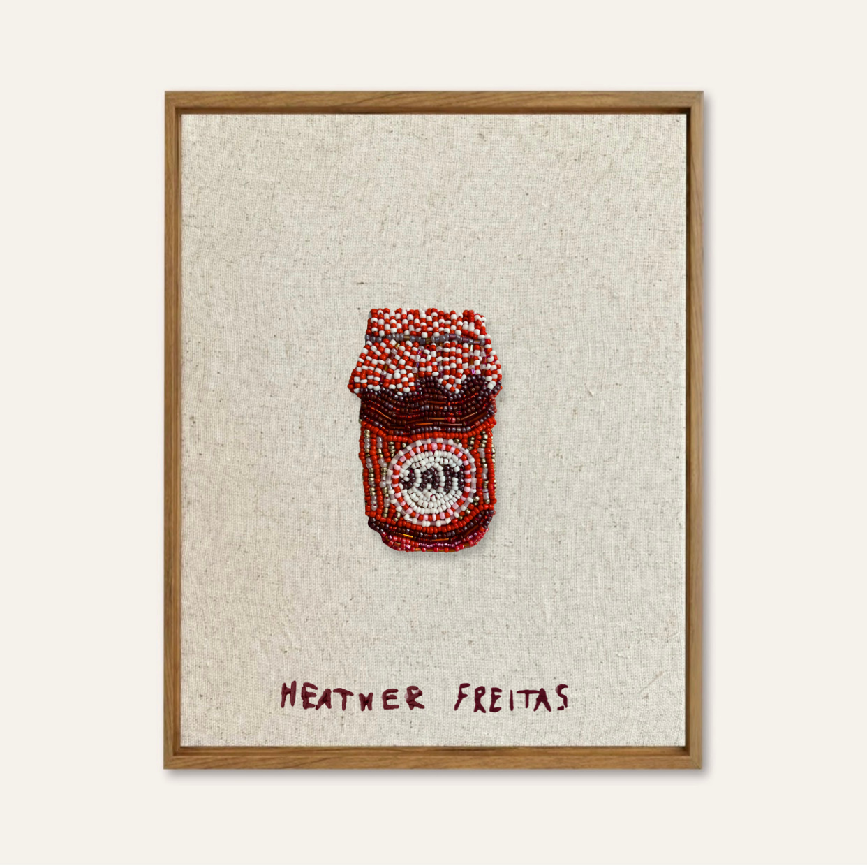 Strawberry Jam Beaded Wall Art