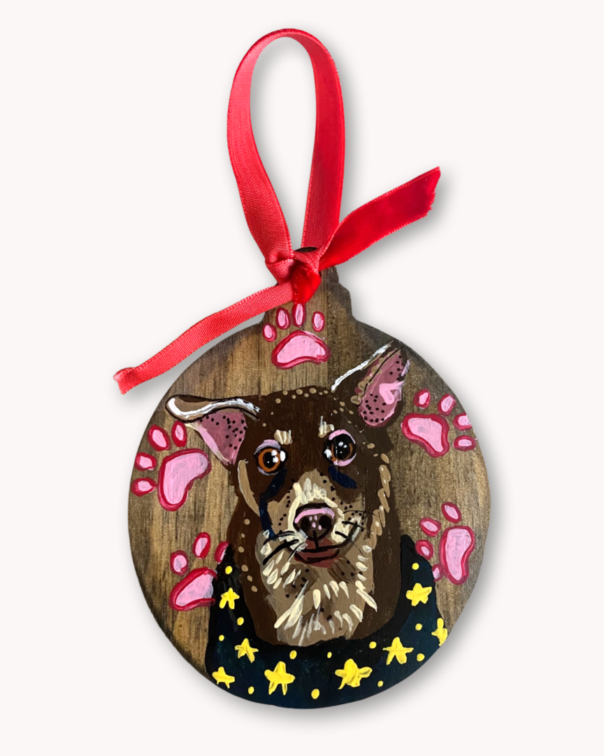 Levi & Mariah Double sided ornament 1