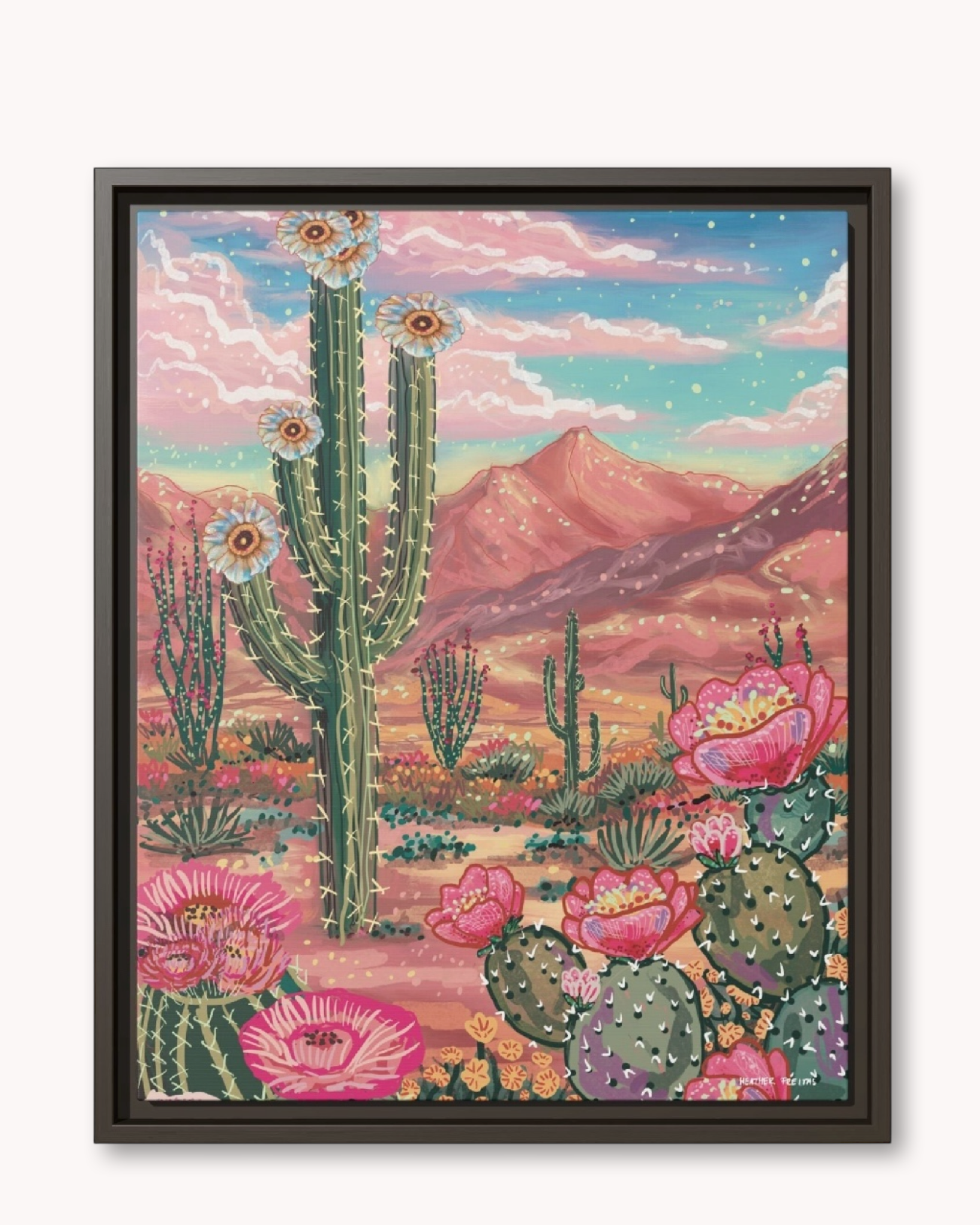 Desert Paradise Framed Canvas Print