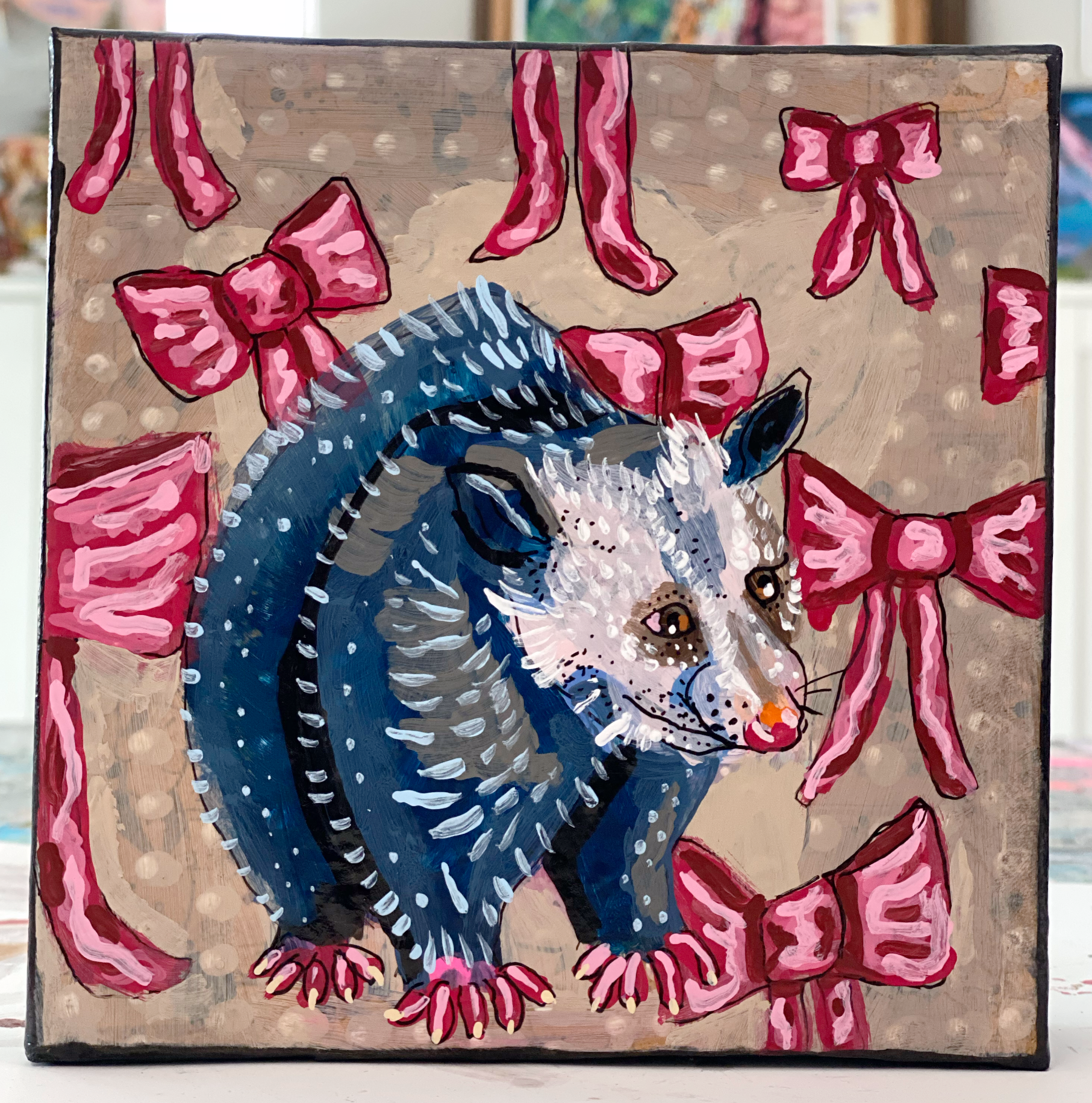 Opossum Bows ( original painting )
