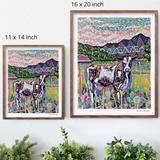 Cows On The Farm Hand Signed Fine Art Print