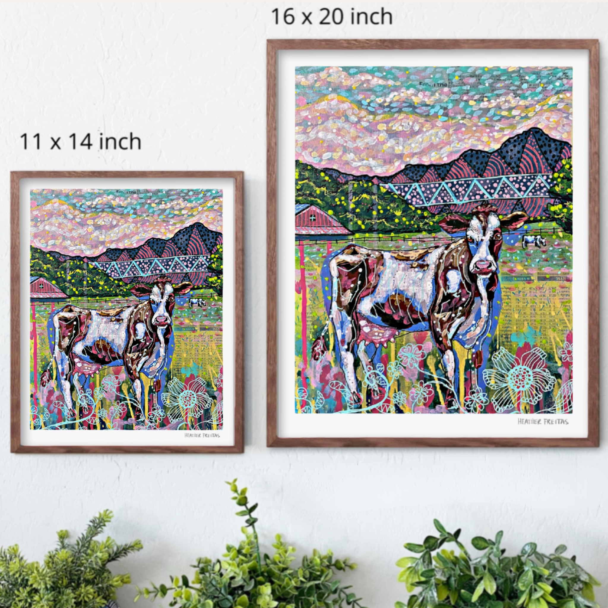 Cows On The Farm Fine Art Print