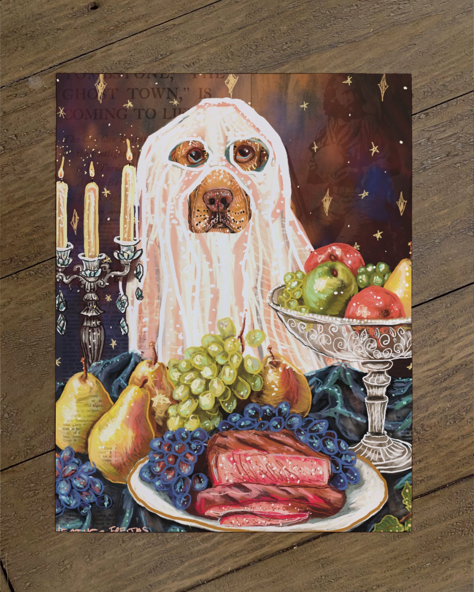 Cocker Spaniel - Build Your Own Dining Dog Paper Print