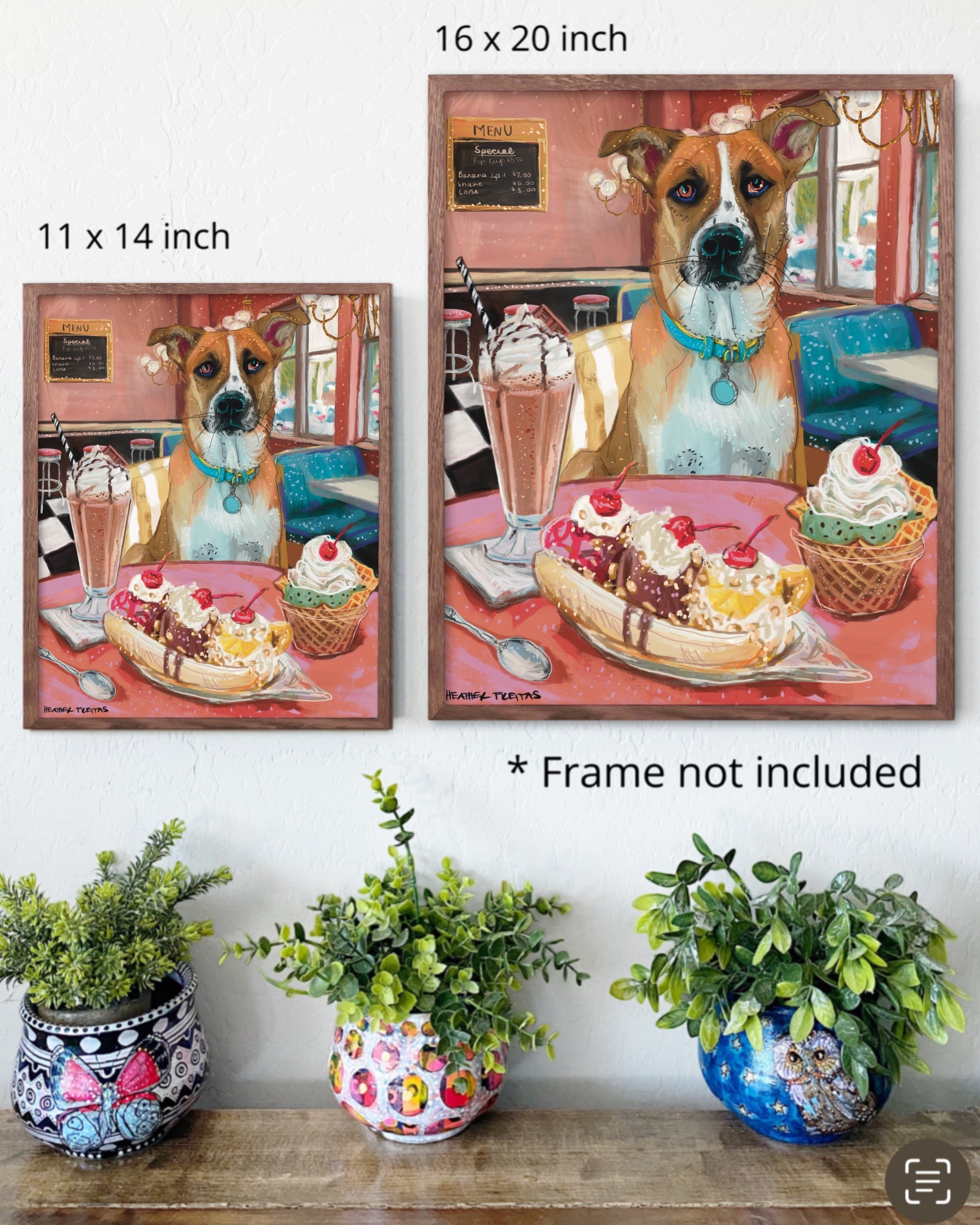 CUSTOM Mutt - Build Your Own Dining Dog Paper Print
