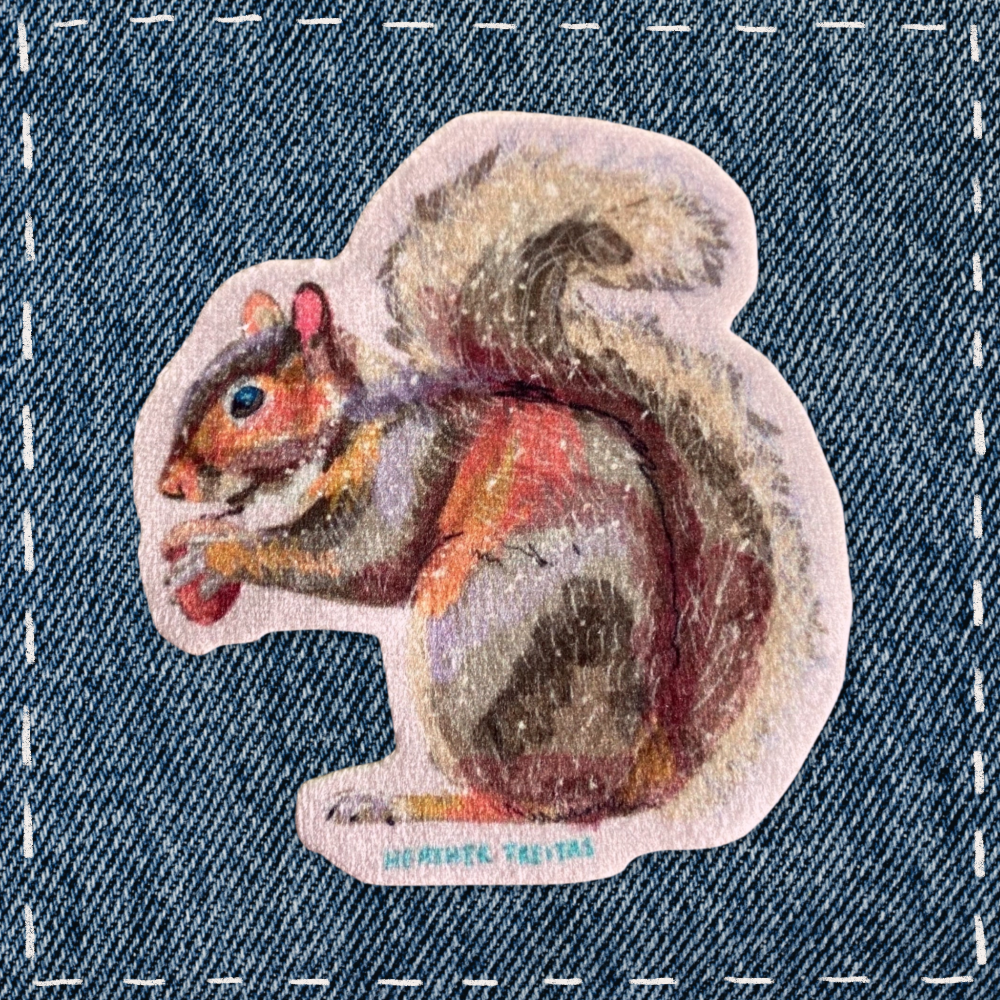 Squirrel - Sew On Velveteen Patch