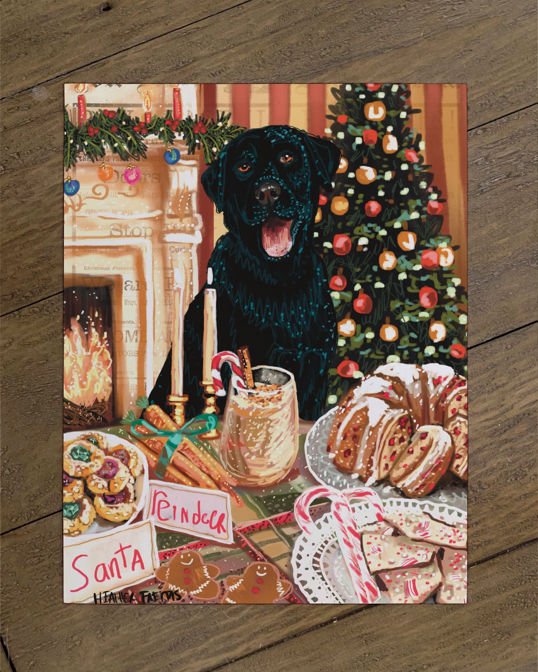 Labrador - Build Your Own Dining Dog Paper Print