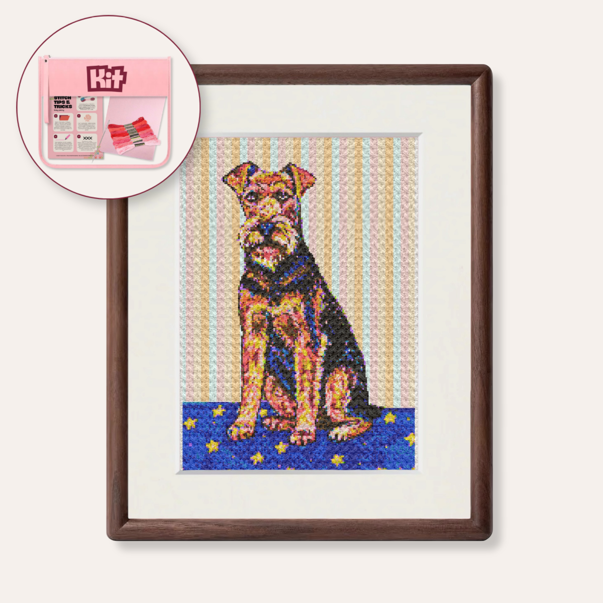 Airedale Terrier Counted Cross Stitch Kit
