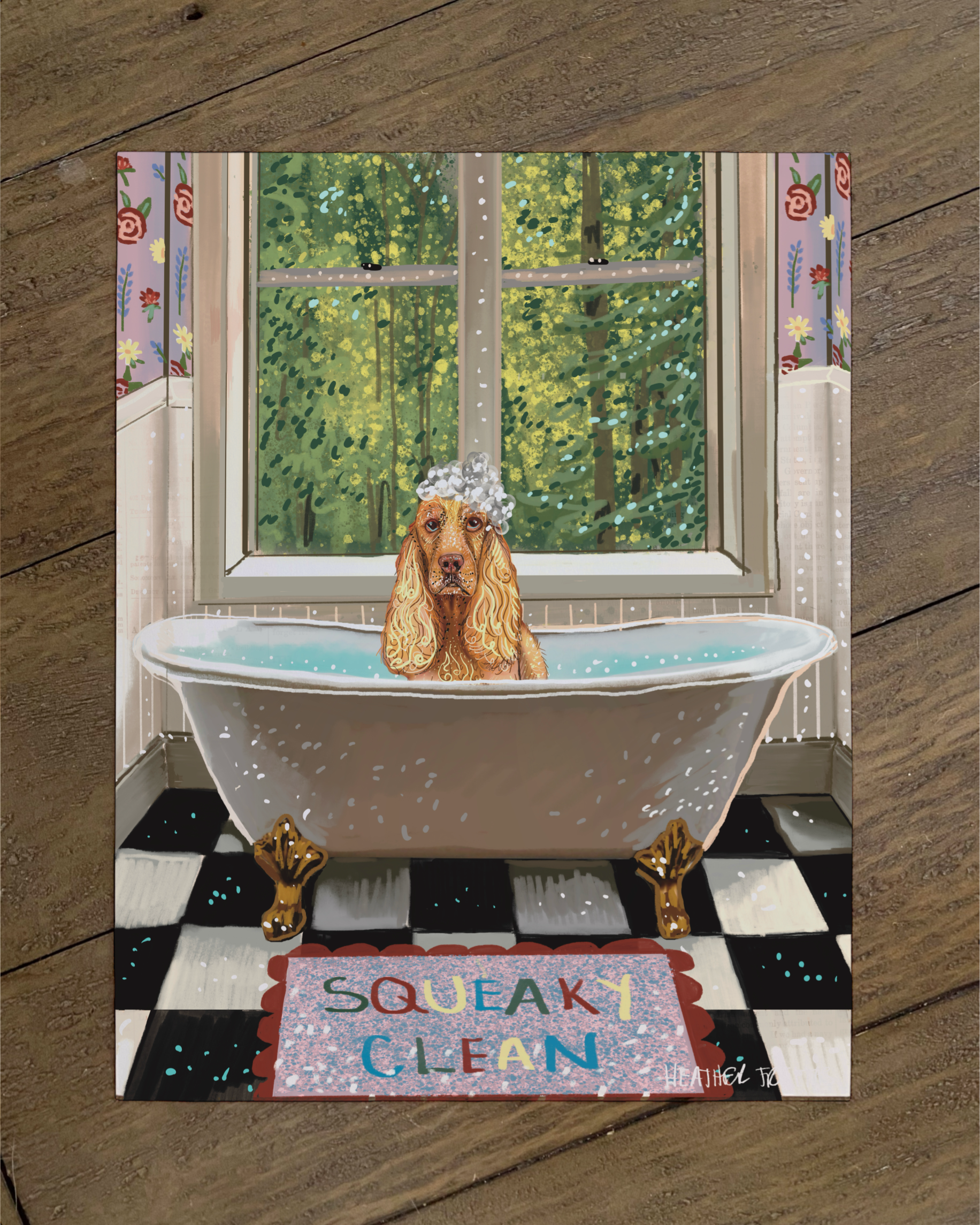 Cocker Spaniel - Build Your Own Pet Portrait Paper Print