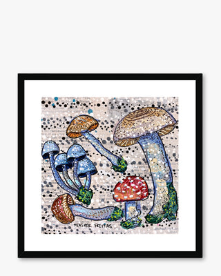 Mushroom Harvest Framed & Mounted Print