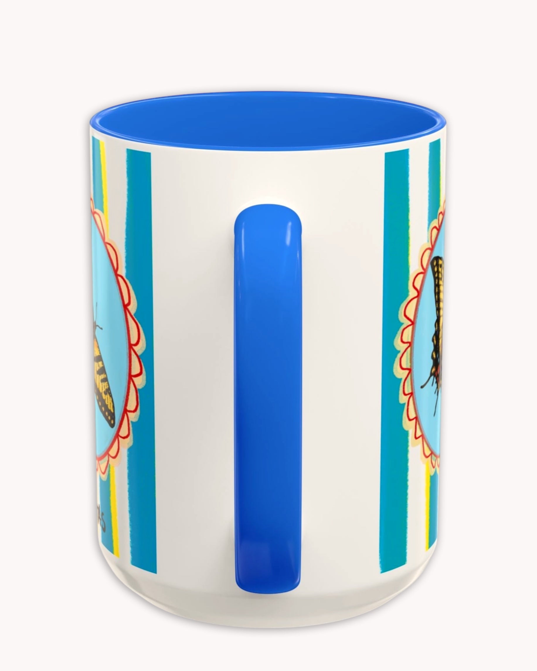 Yellow Butterfly Coffee Mug 15oz