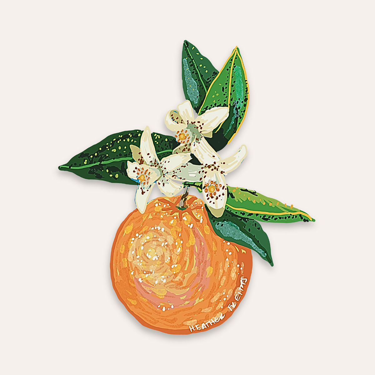 Orange Sticker