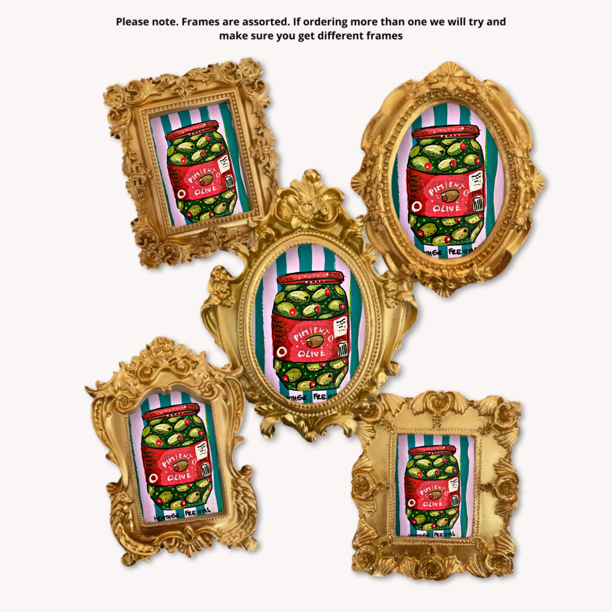 Olives Framed Small Magnet