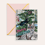 Meowy Christmas Fine Art Greeting Card