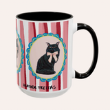 Black Persian Cat Coffee Mug 15oz