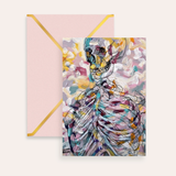 Pastel Skeleton Fine Art Greeting Card