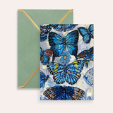 Blue Butterflies Fine Art Greeting Card