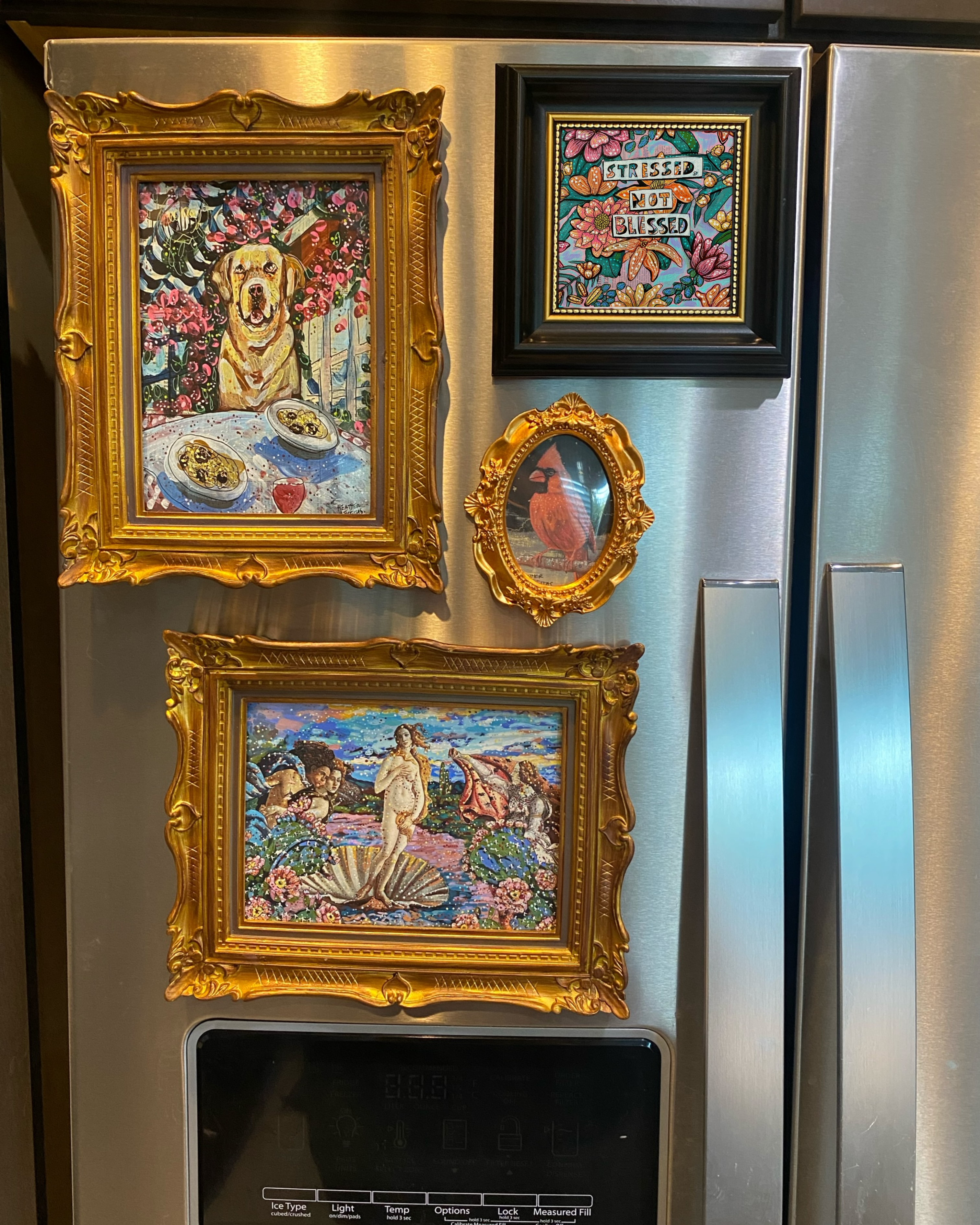Stressed, Not Blessed Framed Magnet ( Medium )