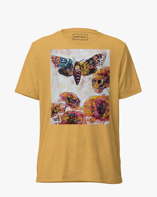Death Moth Unisex Short Sleeve T-shirt - Heather Freitas - fine art home deccor
