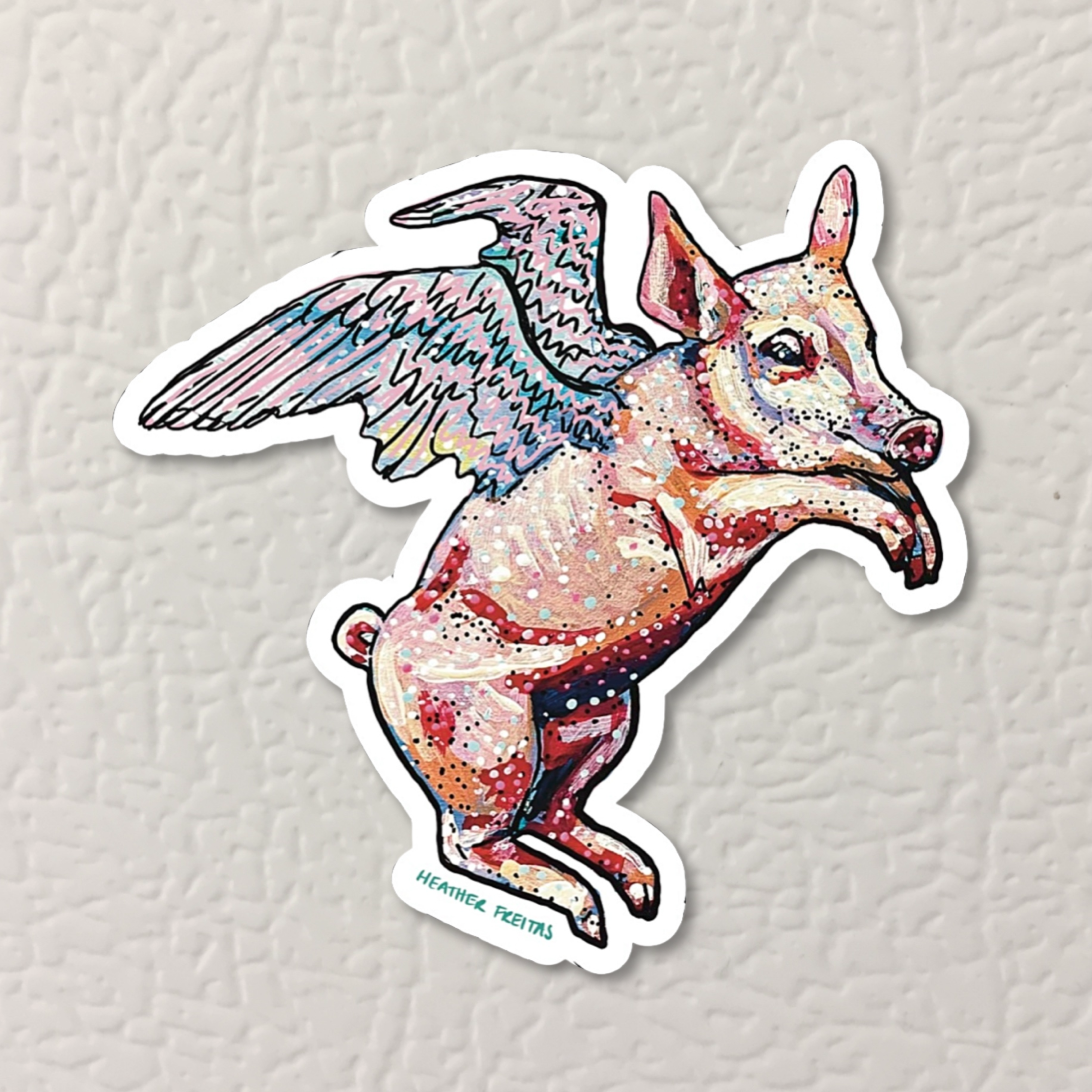 Flying Pig Magnet ( Die-Cut )