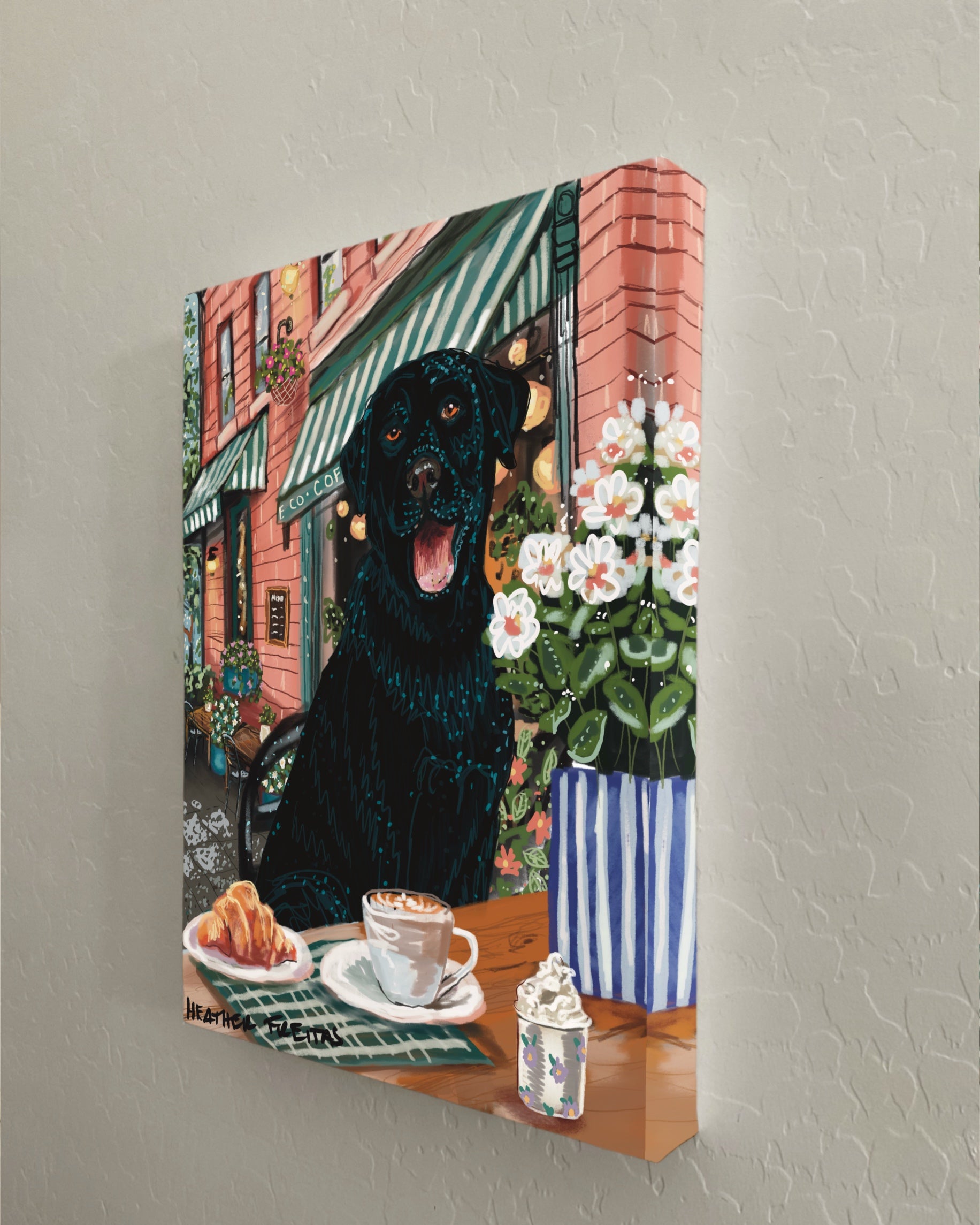 Labrador - Build Your Own Dining Dog Paper Print