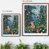 Twilight Forest Fox Hand Signed Fine Art Print